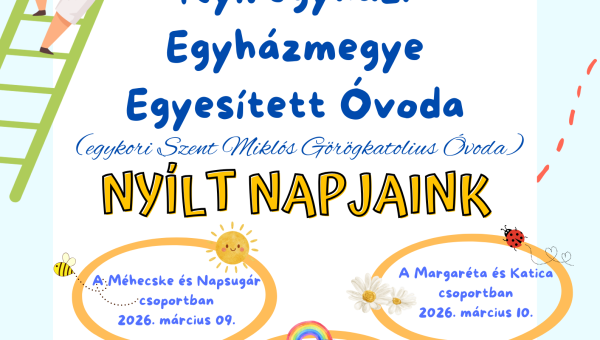 Nyílt napjanik 2026. 03. 09-10-11.